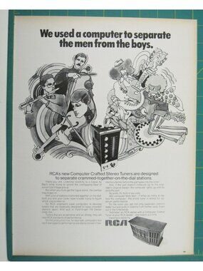 Print Ad RCA Computer Crafted Stereo Tuners Stations Vintage 1960s